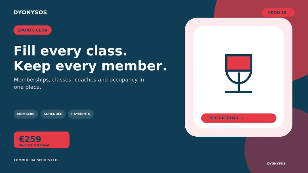 Club sportif (Odoo Online) — capture 1