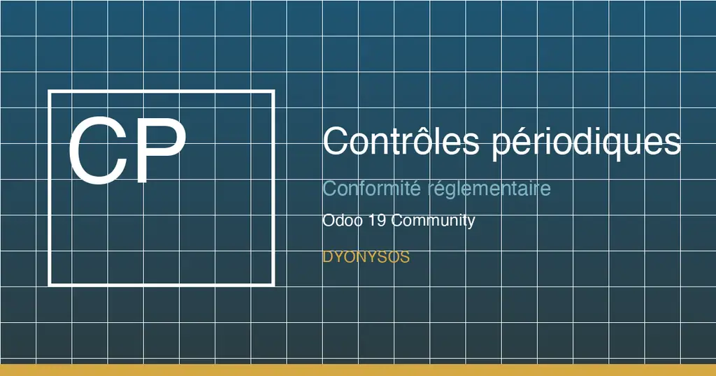 Contrôles périodiques réglementaires — équipements, échéances et organismes agréés (Odoo Online) — capture 1