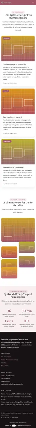 Les trois lignes à 414 px