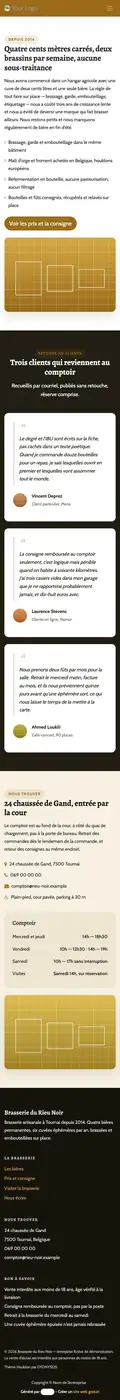 Visiter la brasserie à 414 px