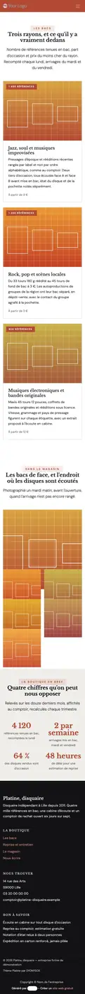 Les bacs à 414 px