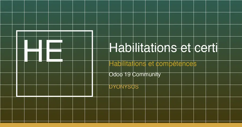 Habilitations et certifications du personnel — échéances et blocage d'affectation (Odoo Online) — capture 1