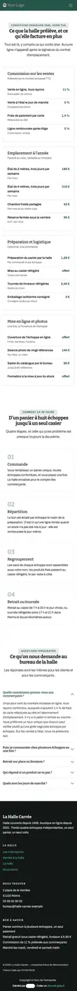 Vendre à la halle à 414 px