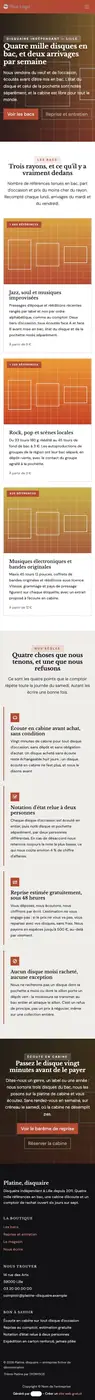 Page d'accueil à 414 px