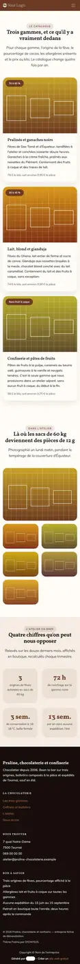 Les trois gammes à 414 px