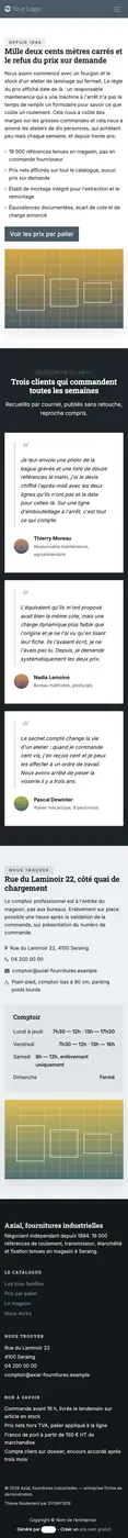 Le magasin à 414 px