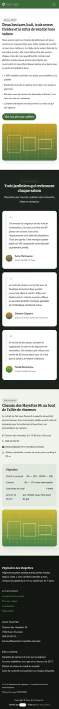 La pépinière à 414 px