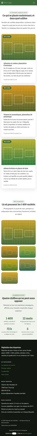 Les plantes de saison à 414 px