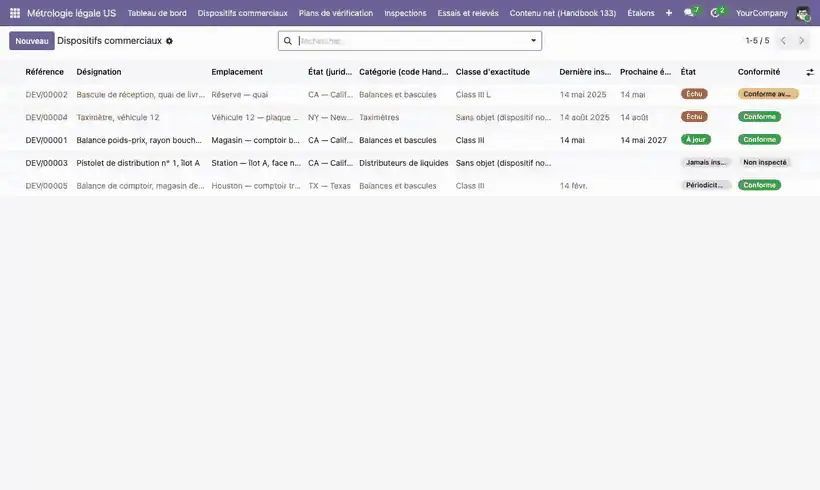 Le parcours, filmé sur le vrai client Odoo : le parc, un État sans pér