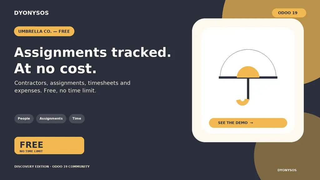 Portage salarial — consultants, missions, temps passé (gratuit) (Odoo Online) — capture 1