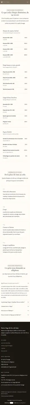 Tailles et grammages à 414 px