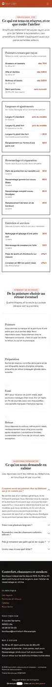 Pointures et retours à 414 px